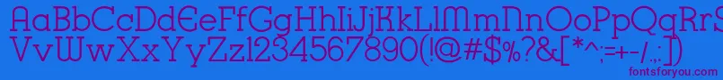 K22KarnakDeco Font – Purple Fonts on Blue Background
