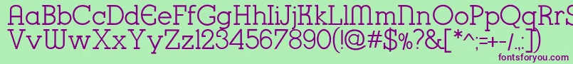K22KarnakDeco Font – Purple Fonts on Green Background