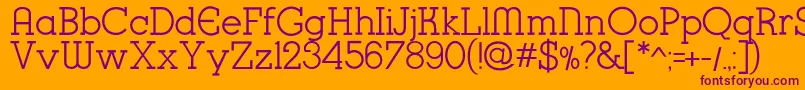 K22KarnakDeco Font – Purple Fonts on Orange Background