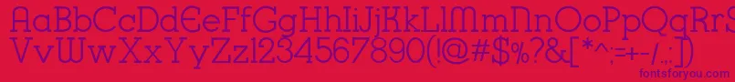 K22KarnakDeco Font – Purple Fonts on Red Background