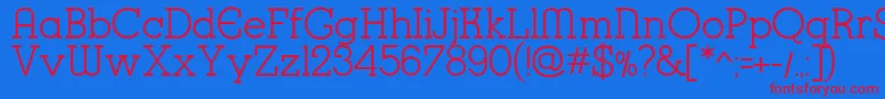 K22KarnakDeco Font – Red Fonts on Blue Background