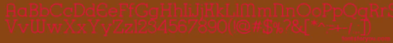 K22KarnakDeco Font – Red Fonts on Brown Background