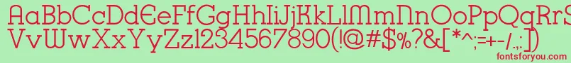 K22KarnakDeco Font – Red Fonts on Green Background