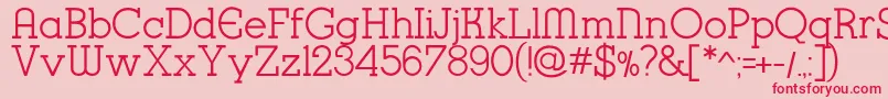 K22KarnakDeco Font – Red Fonts on Pink Background