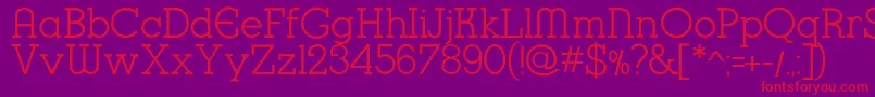 K22KarnakDeco Font – Red Fonts on Purple Background