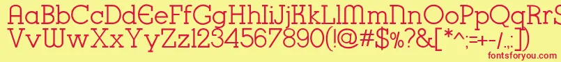 K22KarnakDeco Font – Red Fonts on Yellow Background