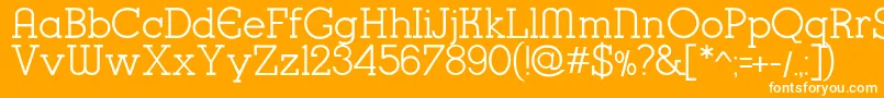 K22KarnakDeco Font – White Fonts on Orange Background