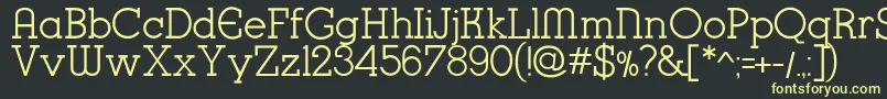 K22KarnakDeco Font – Yellow Fonts on Black Background