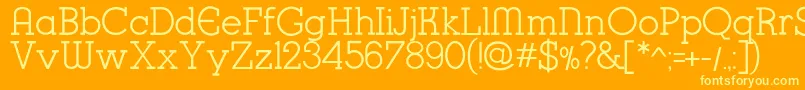 K22KarnakDeco Font – Yellow Fonts on Orange Background