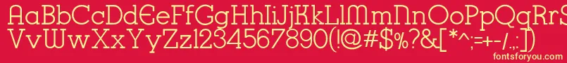 K22KarnakDeco Font – Yellow Fonts on Red Background