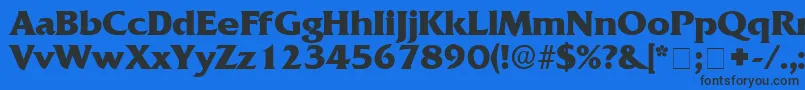 AnticlaireDisplaySsi Font – Black Fonts on Blue Background