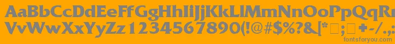 AnticlaireDisplaySsi Font – Gray Fonts on Orange Background