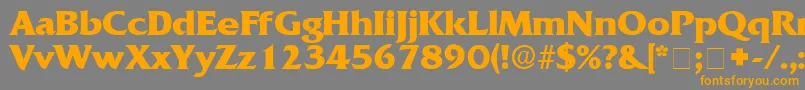 AnticlaireDisplaySsi Font – Orange Fonts on Gray Background