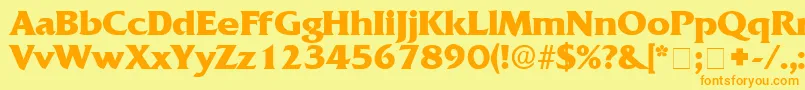 AnticlaireDisplaySsi Font – Orange Fonts on Yellow Background