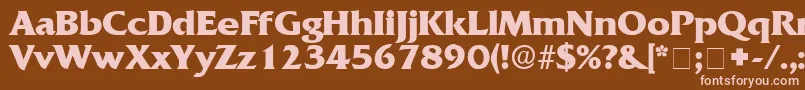 AnticlaireDisplaySsi Font – Pink Fonts on Brown Background