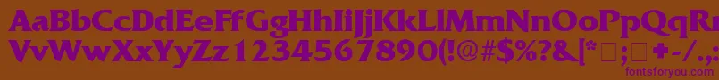 AnticlaireDisplaySsi Font – Purple Fonts on Brown Background