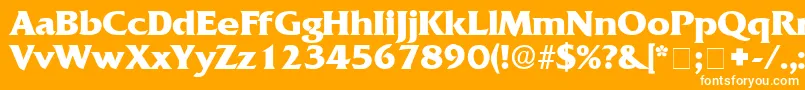 AnticlaireDisplaySsi Font – White Fonts on Orange Background