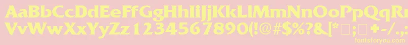 AnticlaireDisplaySsi Font – Yellow Fonts on Pink Background