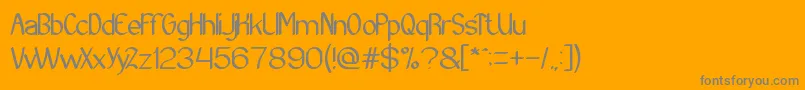 Archieve Font – Gray Fonts on Orange Background