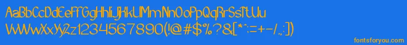 Archieve Font – Orange Fonts on Blue Background