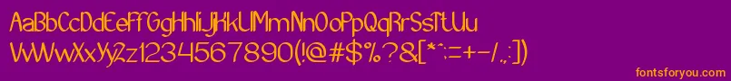 Archieve Font – Orange Fonts on Purple Background