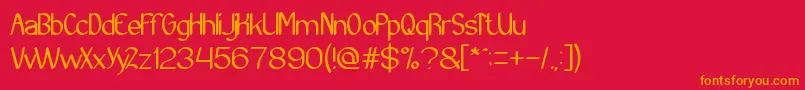 Archieve Font – Orange Fonts on Red Background