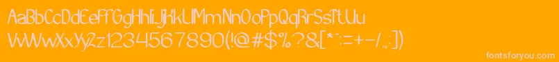 Archieve-Schriftart – Rosa Schriften auf orangefarbenem Hintergrund