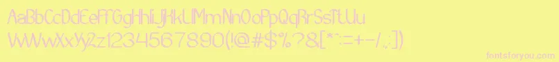 Archieve Font – Pink Fonts on Yellow Background