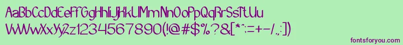 Archieve Font – Purple Fonts on Green Background