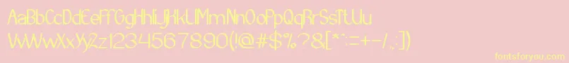 Archieve Font – Yellow Fonts on Pink Background