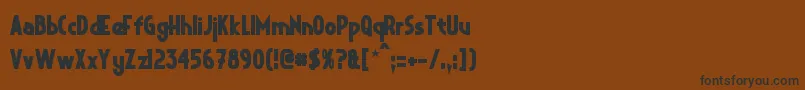 CrystalDecoBold Font – Black Fonts on Brown Background