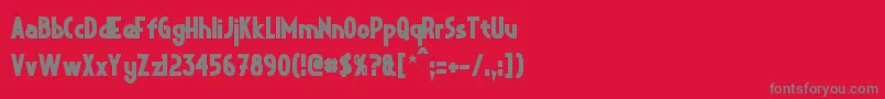 CrystalDecoBold-Schriftart – Graue Schriften auf rotem Hintergrund