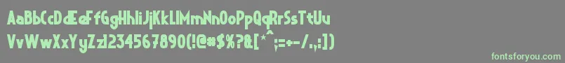 CrystalDecoBold Font – Green Fonts on Gray Background