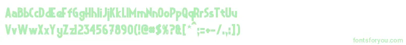 CrystalDecoBold Font – Green Fonts on White Background