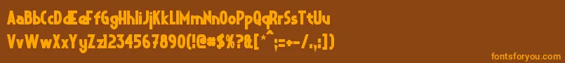 CrystalDecoBold Font – Orange Fonts on Brown Background