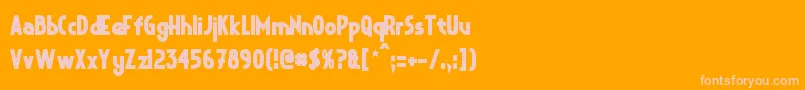 CrystalDecoBold-Schriftart – Rosa Schriften auf orangefarbenem Hintergrund