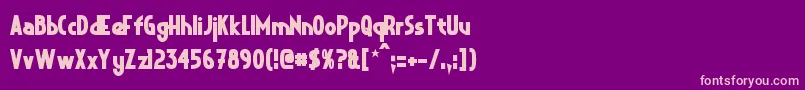 CrystalDecoBold Font – Pink Fonts on Purple Background