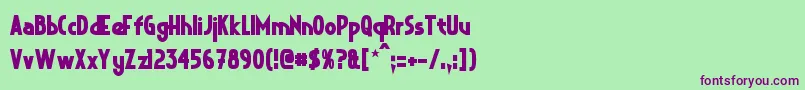 CrystalDecoBold Font – Purple Fonts on Green Background
