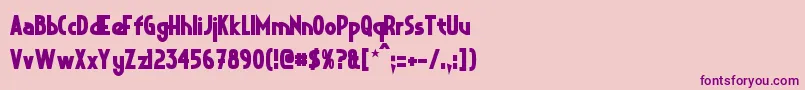 CrystalDecoBold Font – Purple Fonts on Pink Background