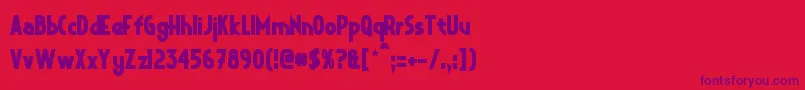 CrystalDecoBold Font – Purple Fonts on Red Background