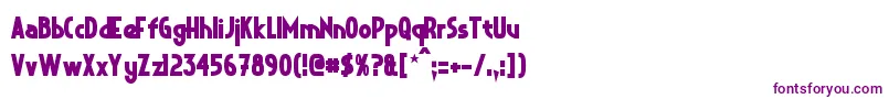CrystalDecoBold Font – Purple Fonts on White Background