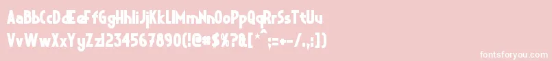 フォントCrystalDecoBold – ピンクの背景に白い文字