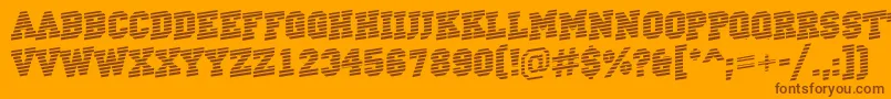 ACampusmarineup Font – Brown Fonts on Orange Background
