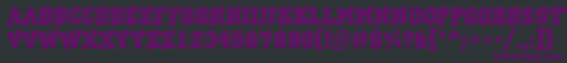 ACampusmarineup Font – Purple Fonts on Black Background