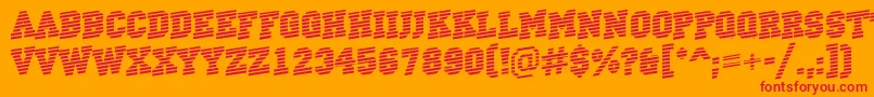 フォントACampusmarineup – オレンジの背景に赤い文字