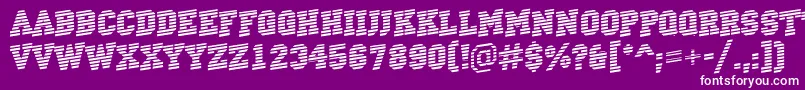 ACampusmarineup Font – White Fonts on Purple Background