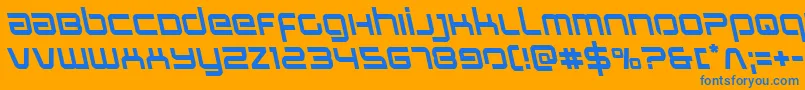 Stareagleleft Font – Blue Fonts on Orange Background
