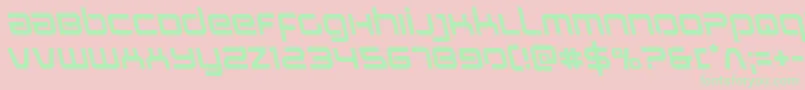 Stareagleleft-Schriftart – Grüne Schriften auf rosa Hintergrund