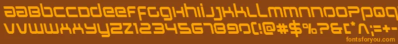 Stareagleleft Font – Orange Fonts on Brown Background