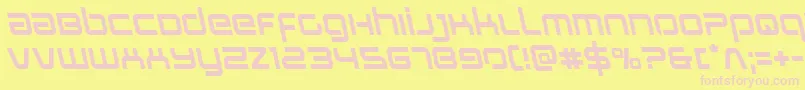 Stareagleleft Font – Pink Fonts on Yellow Background